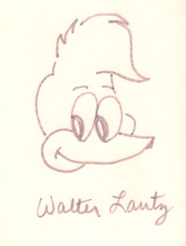 Walter Lantz WoodyWoodpecker signed sketch (1 of 1)