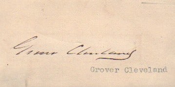 Grover Cleveland signature (1 of 1)