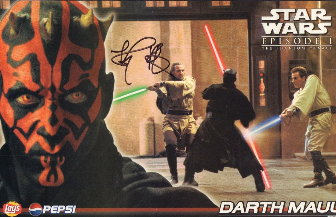 Ray Park signed Star Wars lobby poster (1 of 1)