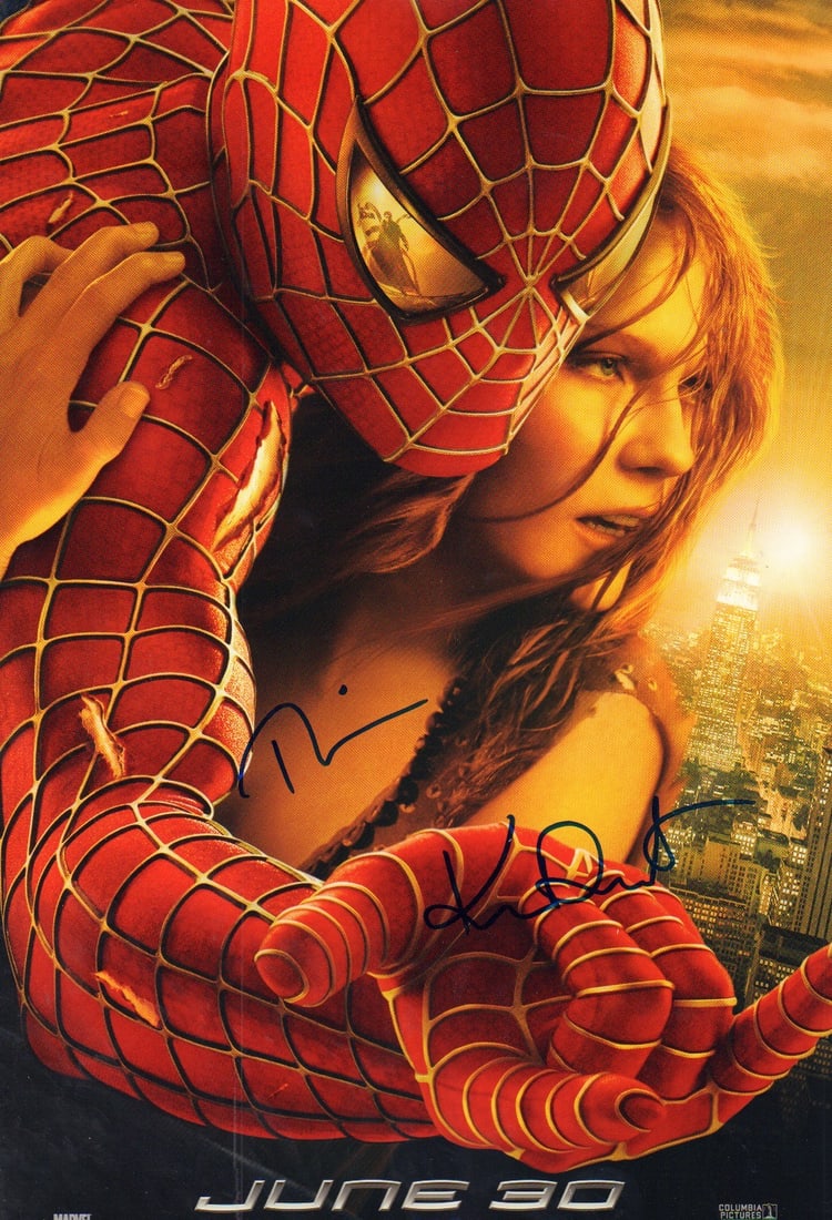 Spiderman premiere poster signed by cast (1 of 1)