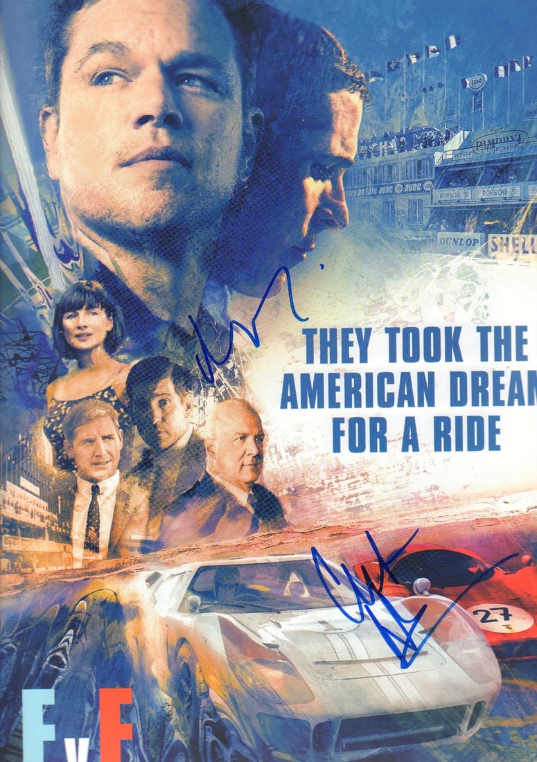 Ford vs Ferrari poster signed by cast (1 of 1)