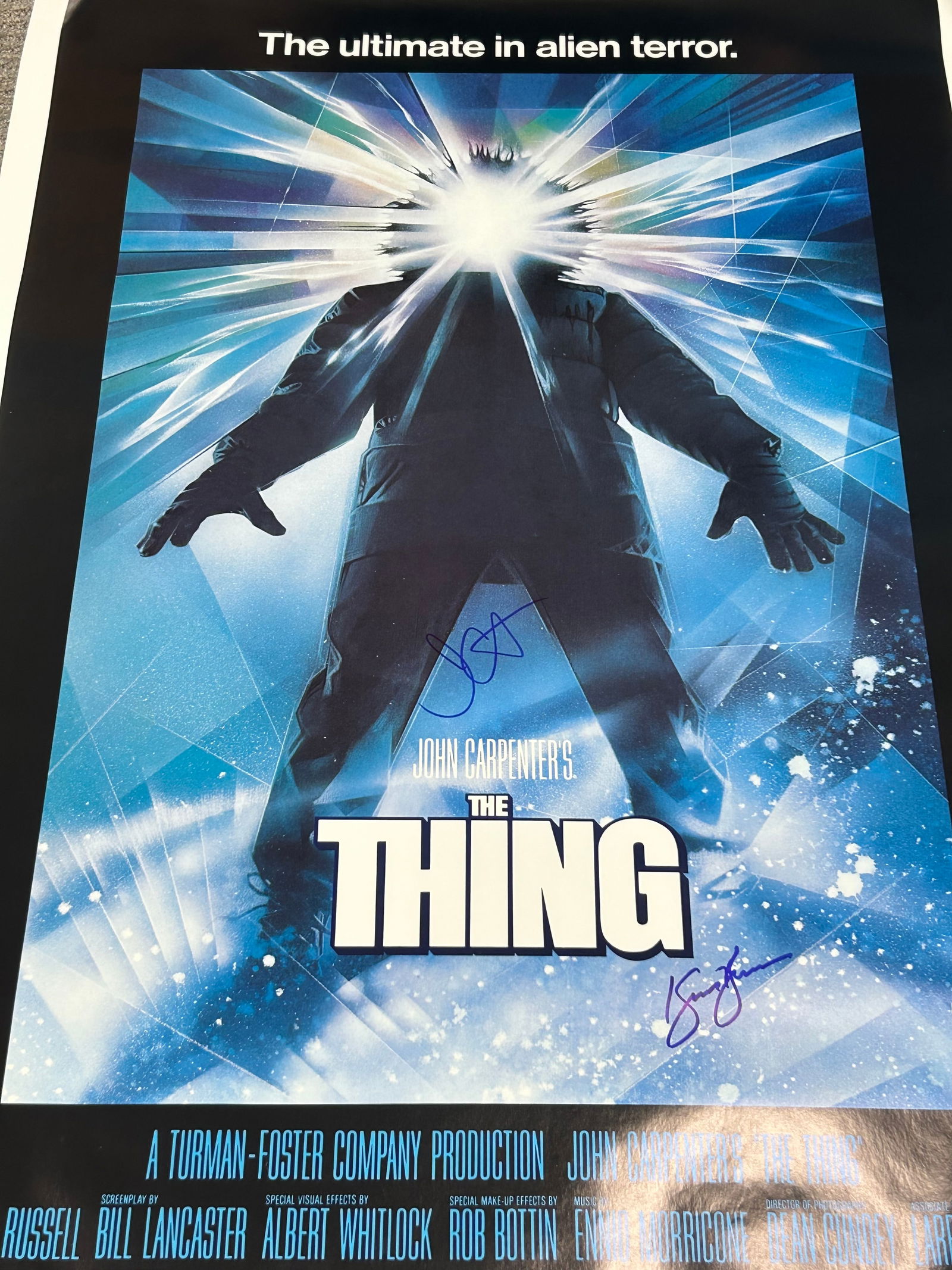 The Thing signed movie poster (1 of 1)