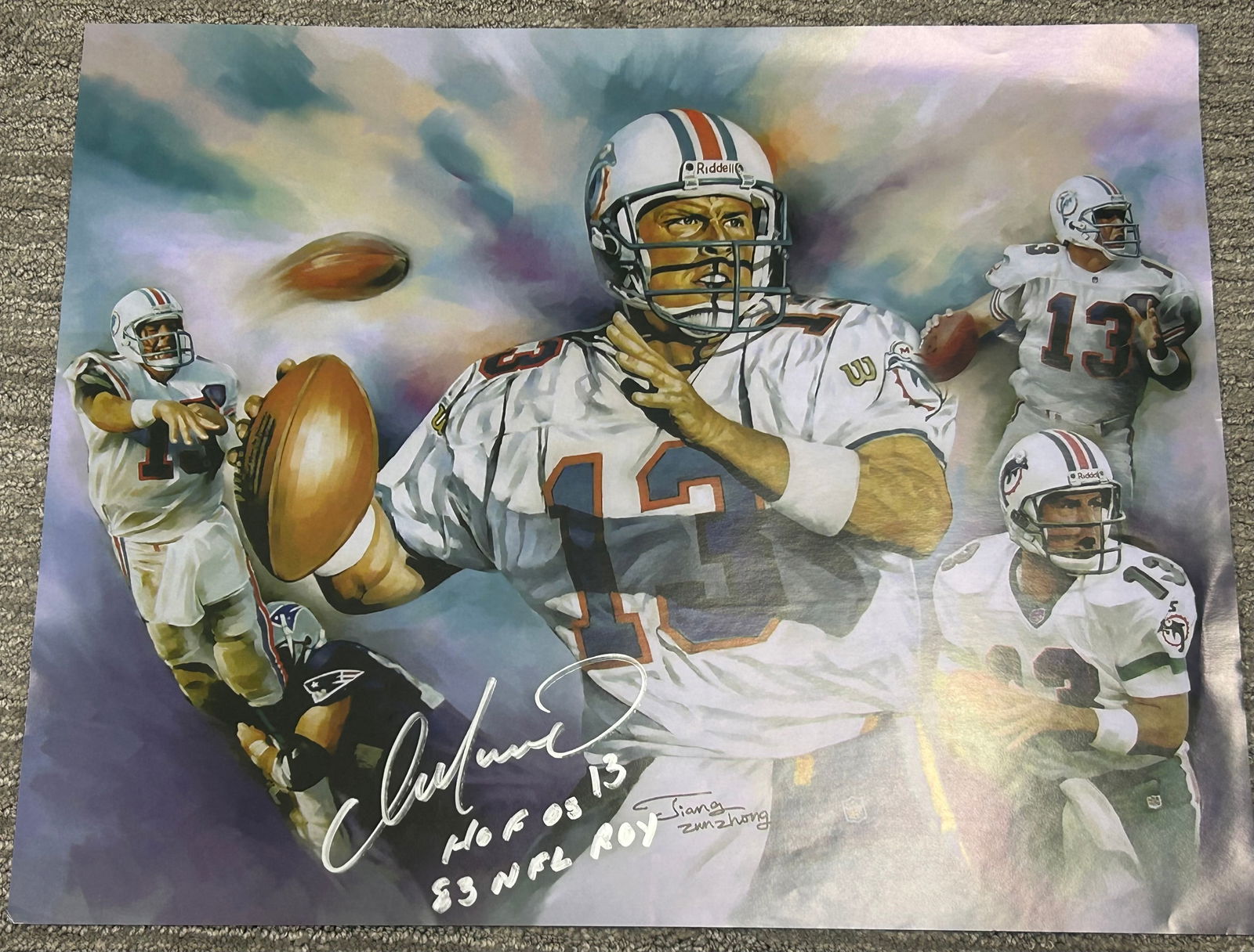 Dan Marino signed 16x20 lithograph (1 of 1)
