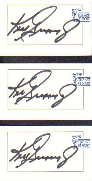 Ken Griffey Jr set of three signed cards (1 of 1)