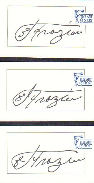 Joe Frazier set of three signed cards (1 of 1)