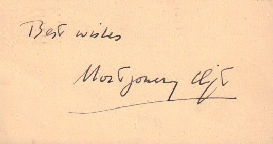 Montgomery Clift signed card (1 of 1)