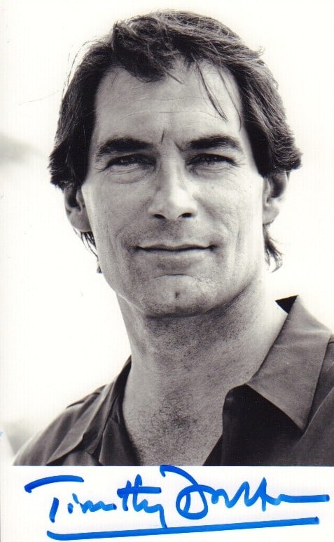 Timothy Dalton signed James Bond photograph (1 of 1)