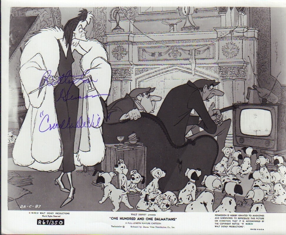 Betty Lou Gerson signed photograph (1 of 1)
