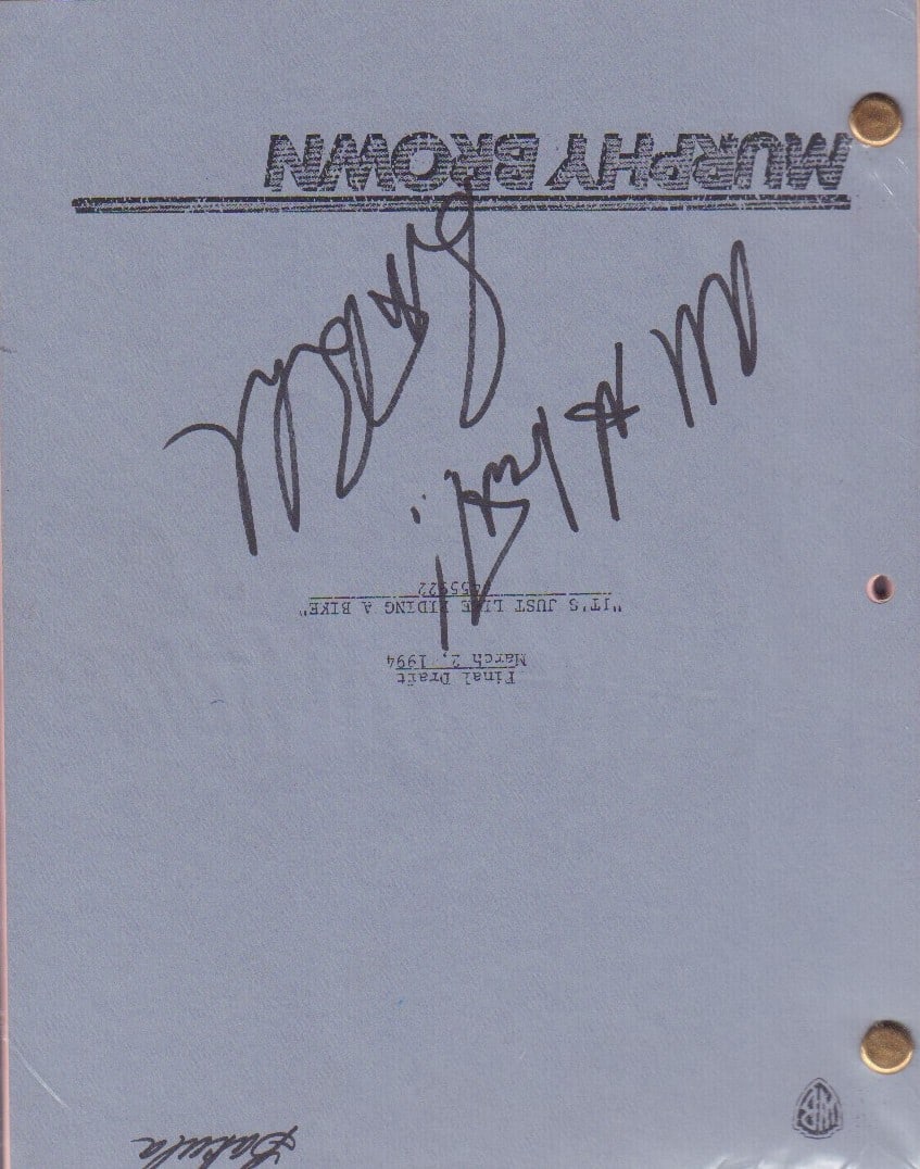 Murpnhy Brown signed original script (1 of 1)