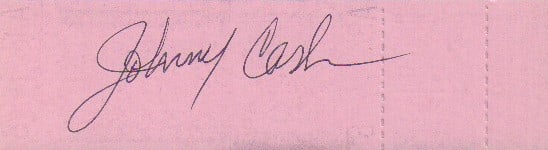 Johnny Cash ticket signed (1 of 2)