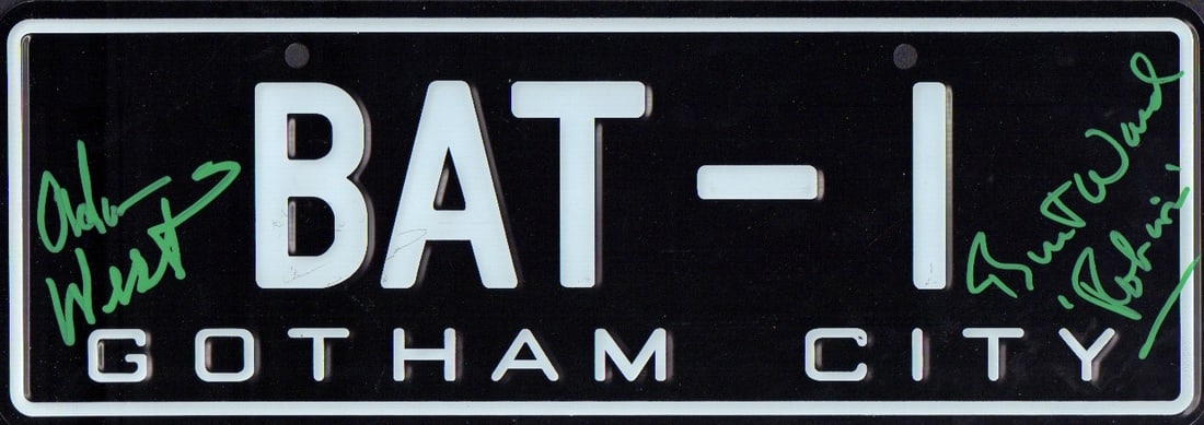 Batman and Robin license plate signed (1 of 1)