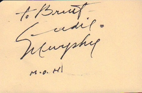 Audie Murphy signature (1 of 1)