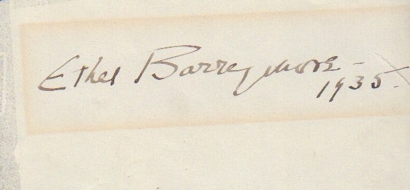 Ethel Barrymore signature (1 of 1)