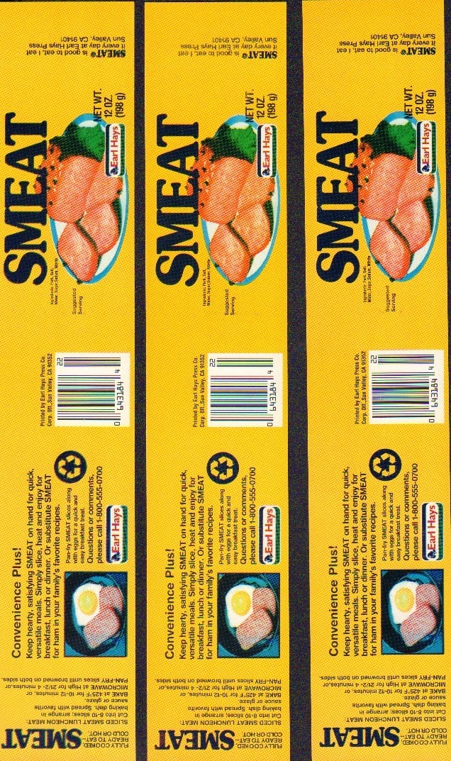 Waterworld prop Smeat labels (1 of 1)