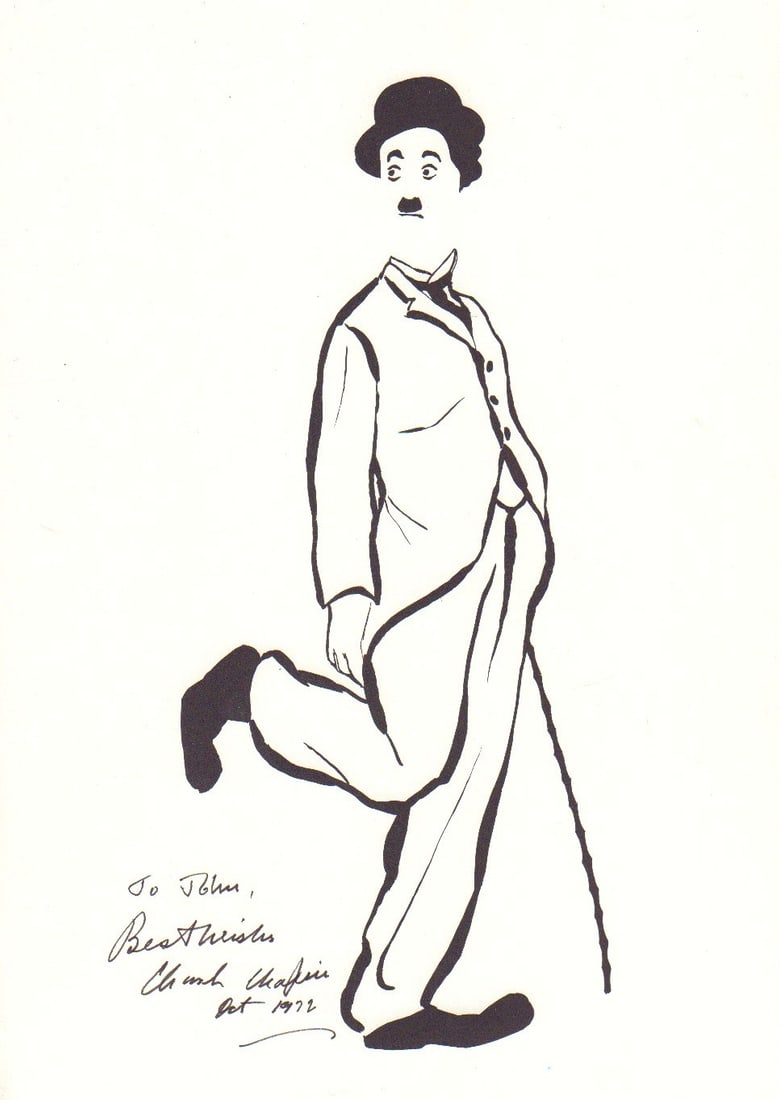 Charlie Chaplin rare signed lithograph (1 of 1)