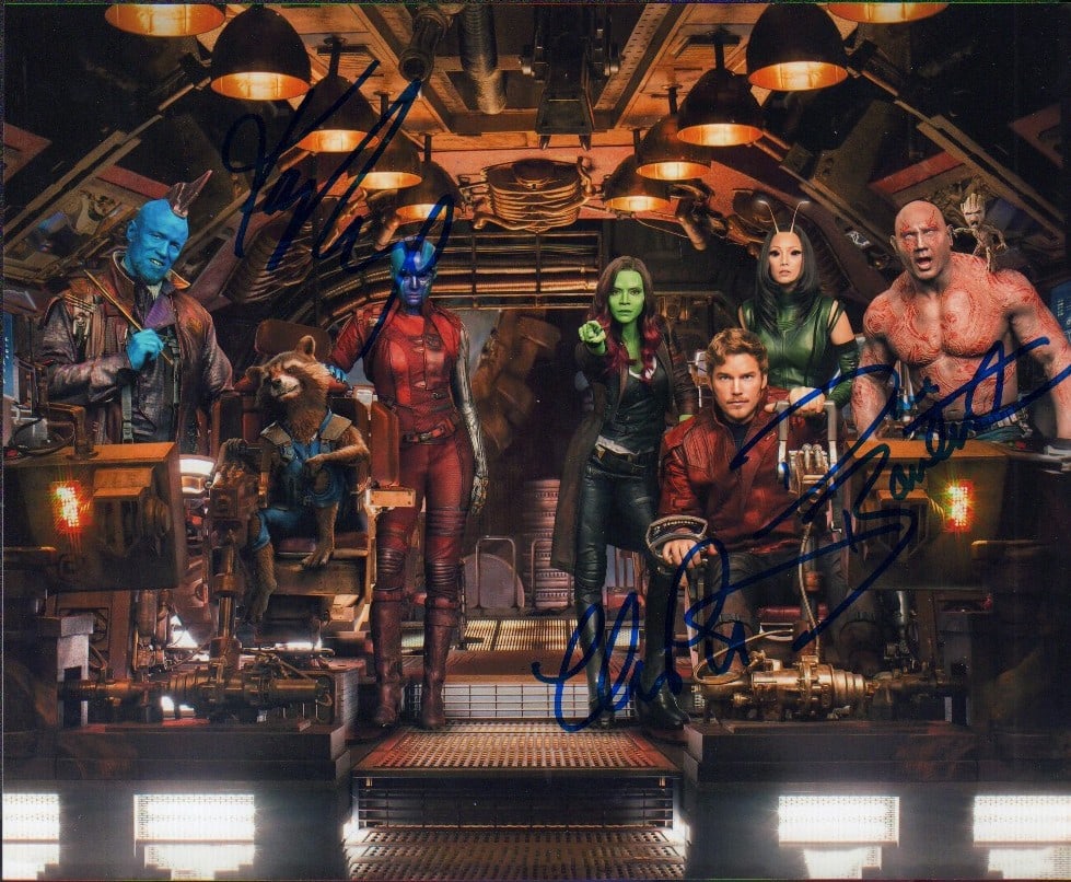 Guardians of the Galaxy signed photograph (1 of 1)