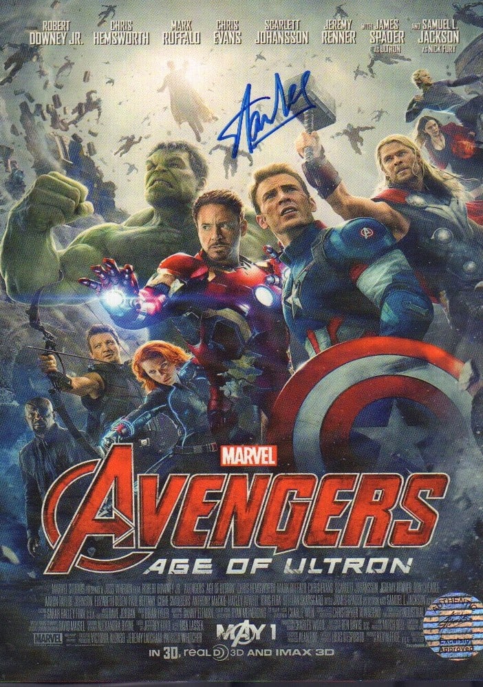 Avengers cast signed Stan Lee photograph (1 of 1)