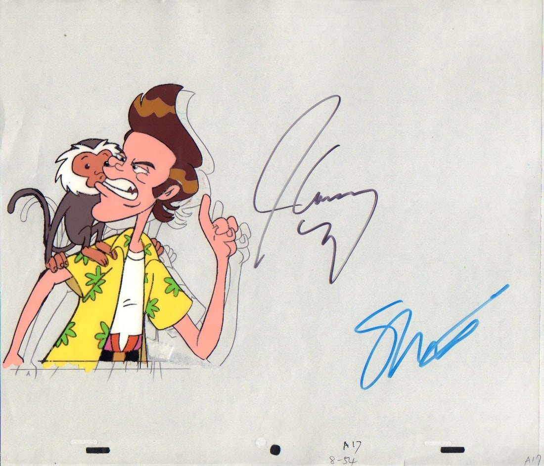 Jim Carrey signed animationo cel (1 of 1)