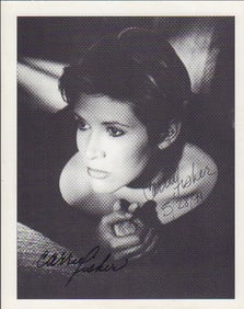 Carrie Fisher signed photograph