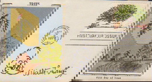 Walter Lantz Woody Woodpecker sketch signed on FDC