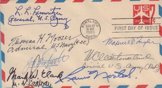 Famous Generals signed FDC