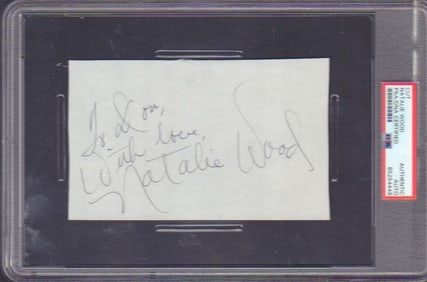 Natalie Wood signature PSA DNA slabbed