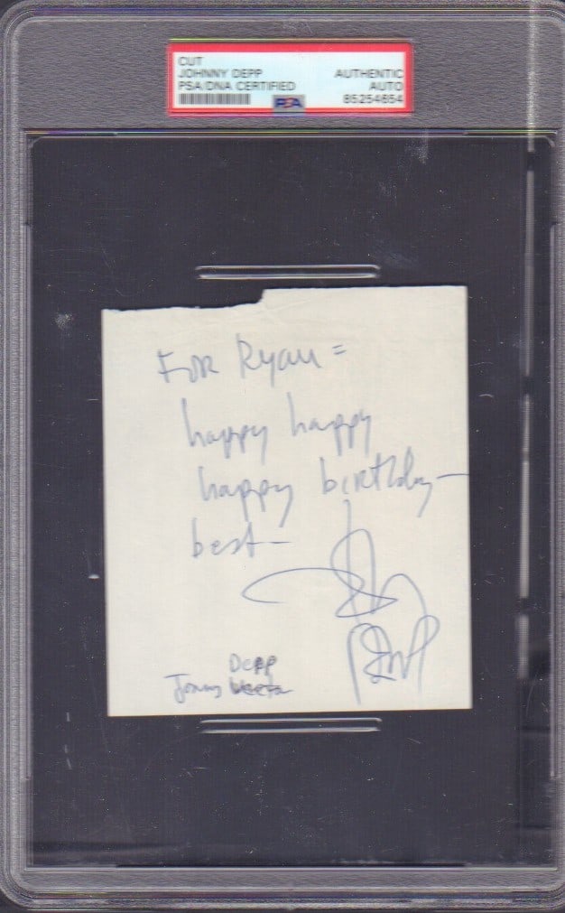 Johnny Depp PSA DNA encapsulated signature (1 of 1)