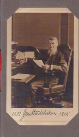 JM Studebaker RARE signed cainet card photograph