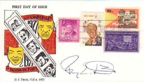 Roy E Disney signed FDC