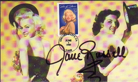 Jane Russell signed FDC
