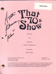 That 70s Show script owned signed by Ahston Kutcher
