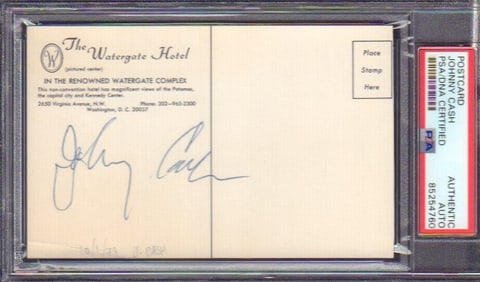 Johnny Cash PSA DNA signature slabbed