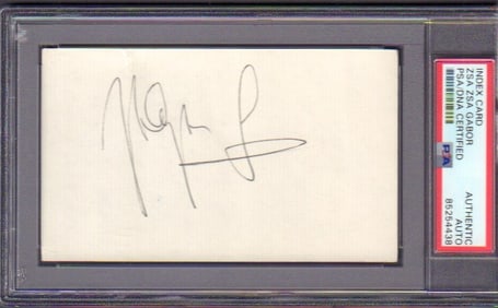 Zsa Zsa Gabor signature PSA DNA slabbed