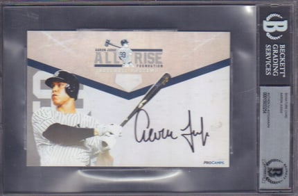 Aaron Judge signed card Beckett slabbed