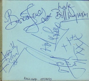 Rolling Stones 1960s set of signatures