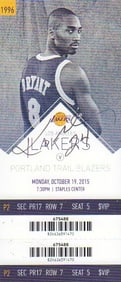 Kobe Bryant signed game ticket STEINER