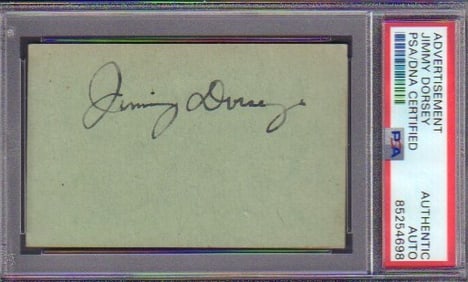 Jimmy Dorsey PSA DNA slabbed signature