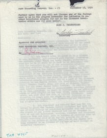 Benny Goodman contract