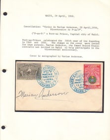 Marian Anderson signed FDC
