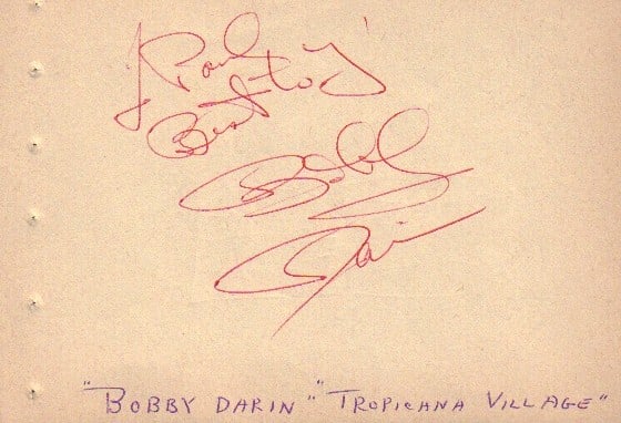 Bobby Darin signature (1 of 1)