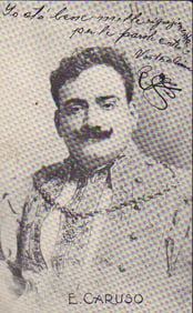 Enrico Caruso signed postacrd photograph