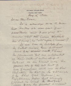 Cecil Beaton signed letter