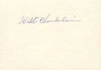 Wilt Chamberlain signature