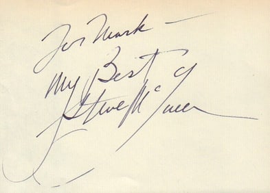 Steve McQueen rare signature