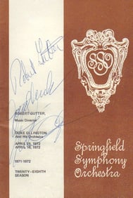 Duke Ellington signed program