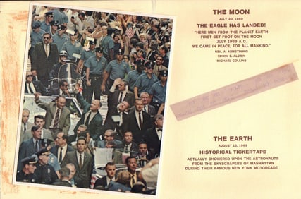 Apollo II piece of actual NYC tickertape