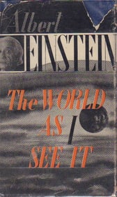 Albert Einstein signed book