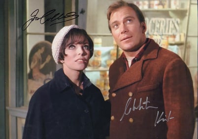 William Shatner and Joan Collins signed 11x14 photograph