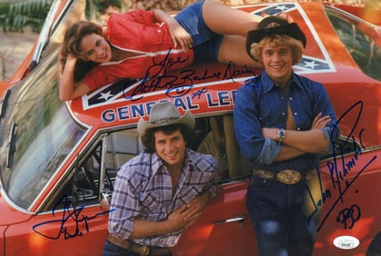 Dukes of Hazzard cast signed 10x15 photograph