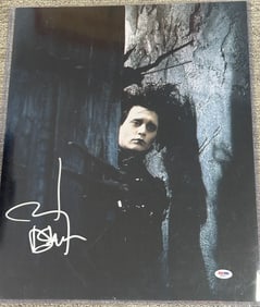 Edward Scissorhands Johnny Depp signed 16x20 photograph